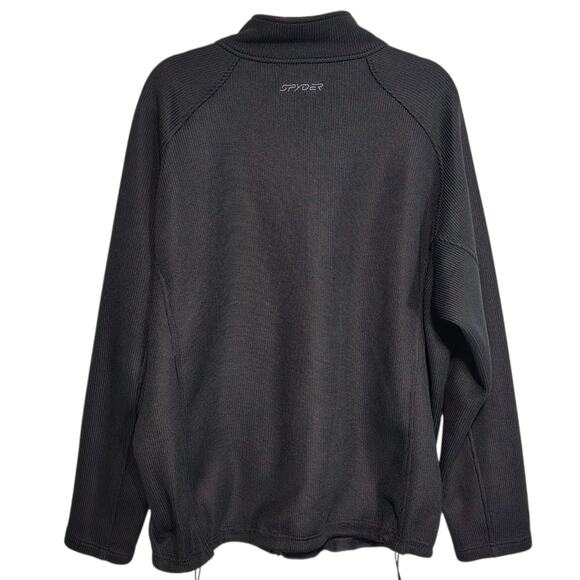 Spyder Men's Core Sweater Jacket Black Full Zip Drawstring Hem Size XXL - Picture 2 of 9